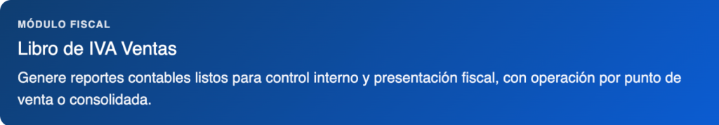 Encabezado del Libro de IVA Ventas de MiGestión